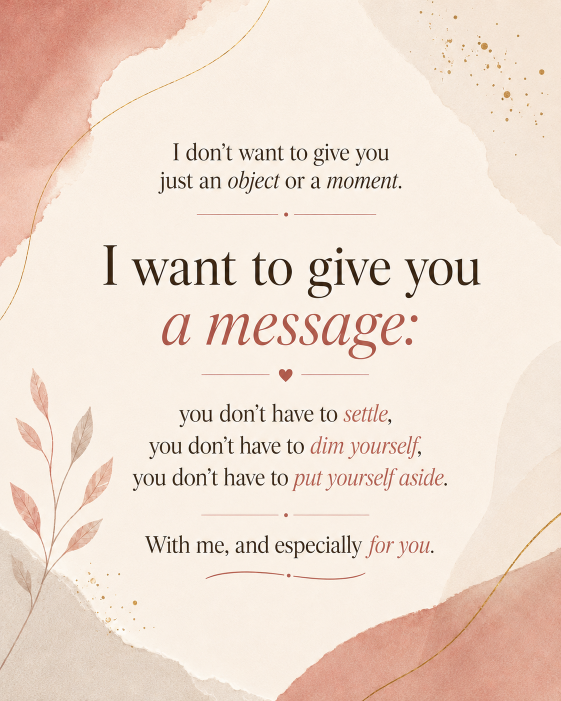 I want to give you a message 💕 | MySexCare Gift Voucher