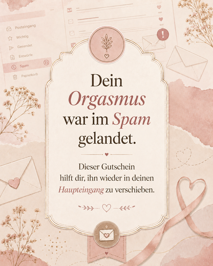 Your orgasm ended up in spam ✨ | MySexCare Gift Voucher