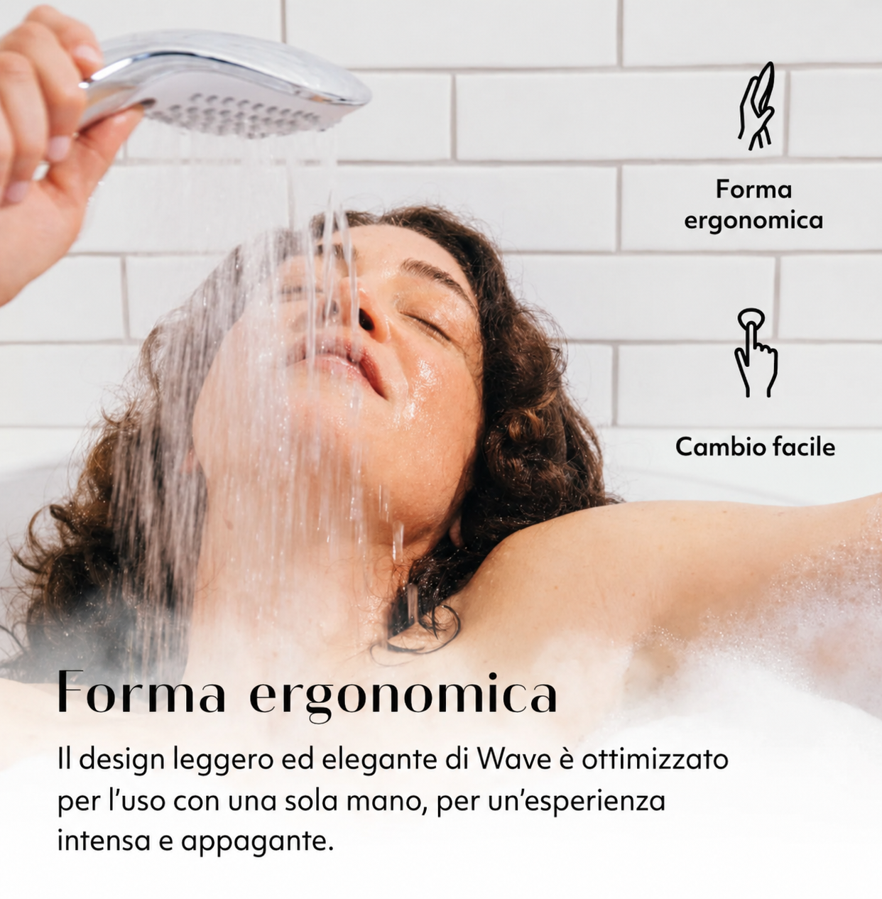 Wave Bliss – Soffione Doccia Stimolante 2 in 1