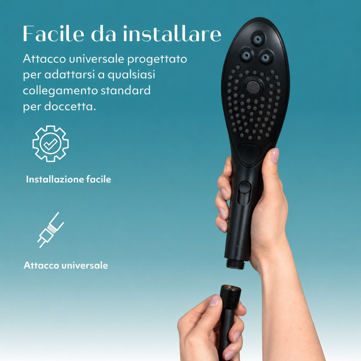 Wave Bliss – Soffione Doccia Stimolante 2 in 1