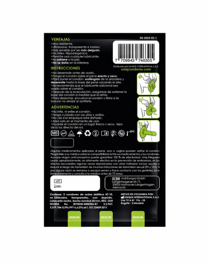 Shield Plus – Preservativi Ultra Sottili Senza Lattice con Protezione Estesa