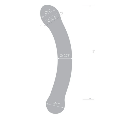 Dildo in Vetro - 6" Curved