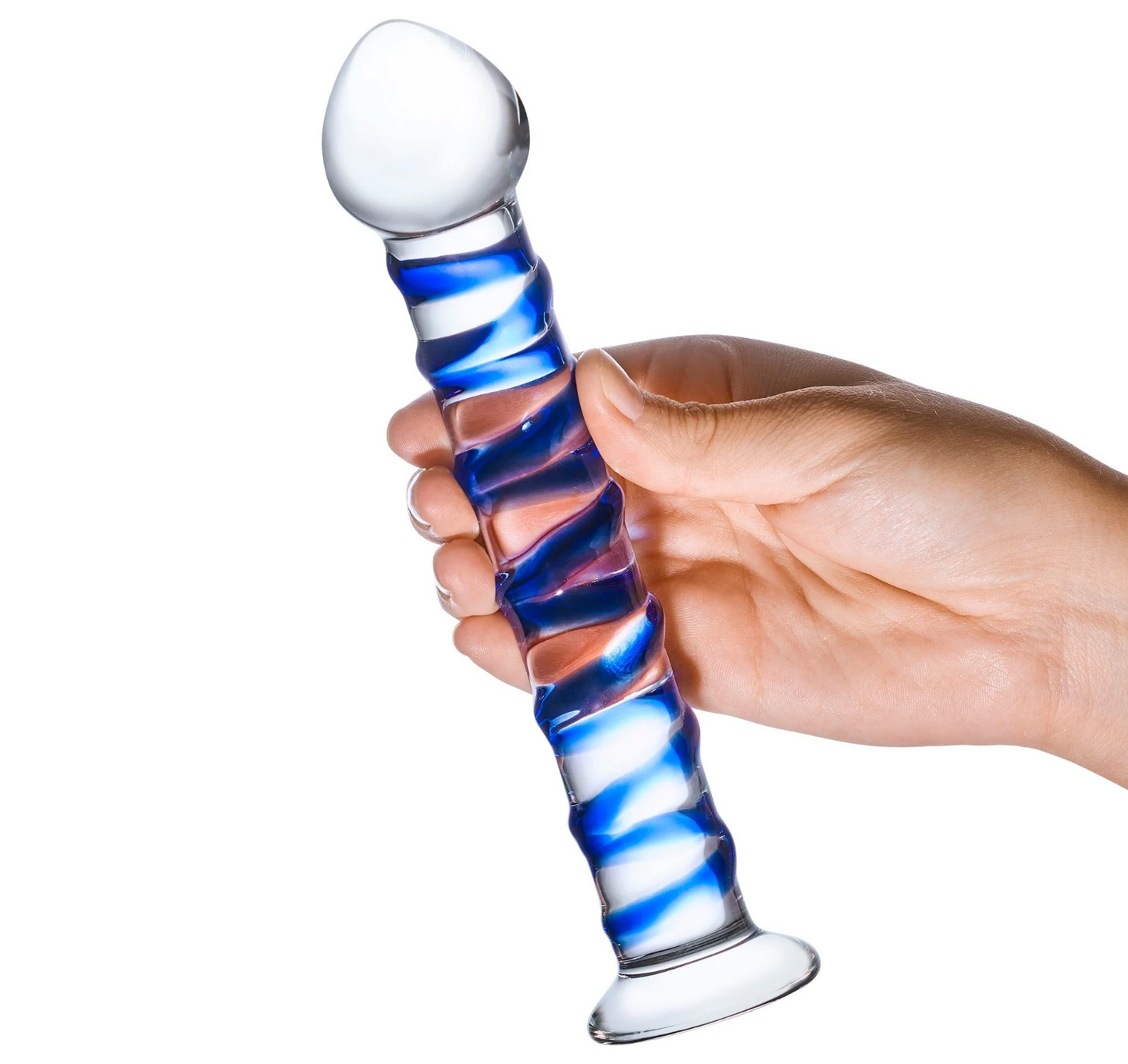 Dildo in Vetro - Blue Spiral