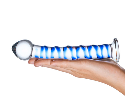 Dildo in Vetro - Blue Spiral
