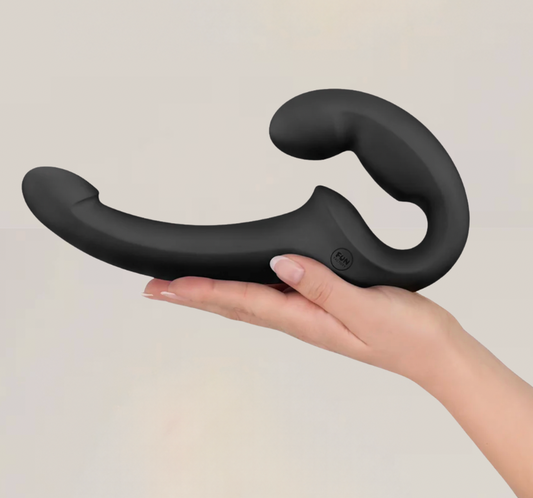 DuoMotion – Doppio Dildo Ergonomico Senza Imbracatura